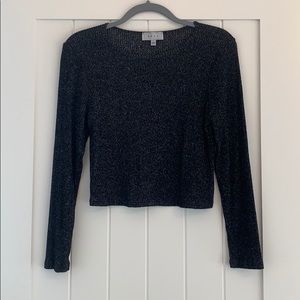 Black/Grey Long Sleeve Top